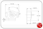 Abmaße Drehwinkelsensor 100°